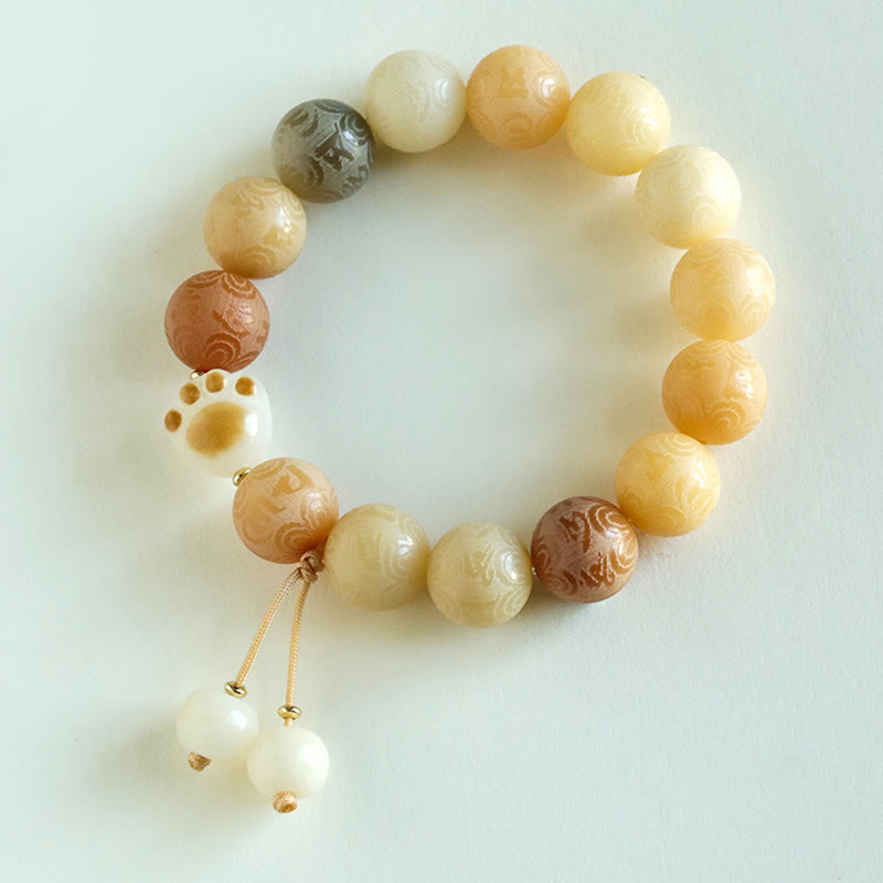 Bodhi Seed Om Mani Padme Hum Carved Harmony Bracelet