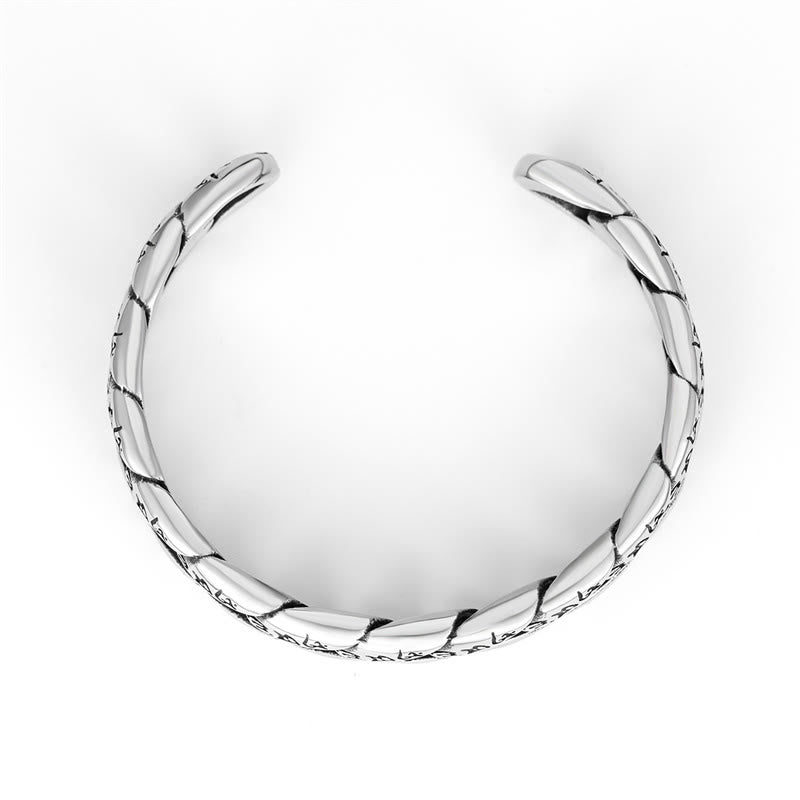 Tibetan Om Mani Padme Hum Mantra Titanium Steel Peace Cuf Bangle Bracelet