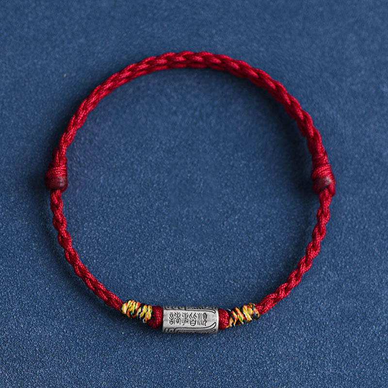 Handcrafted 925 Sterling Silver Everything Goes Well Design Protection Strength Bracelet Anklet