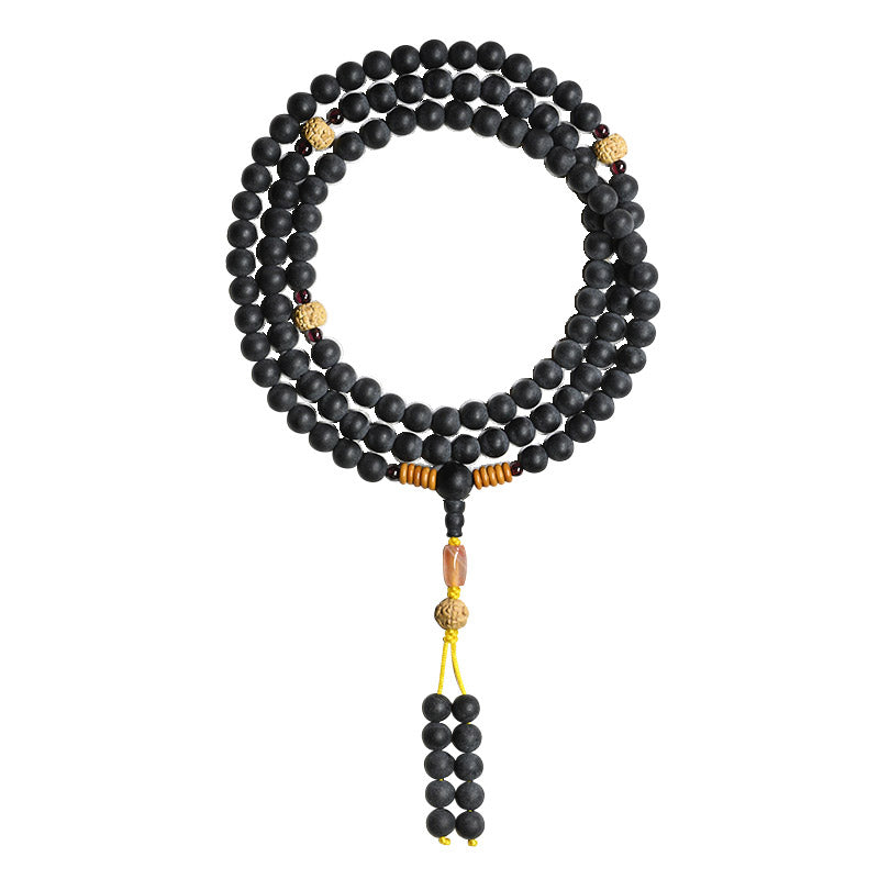Tibetan Mala Cypress Bodhi Seed Red Agate Bracelet