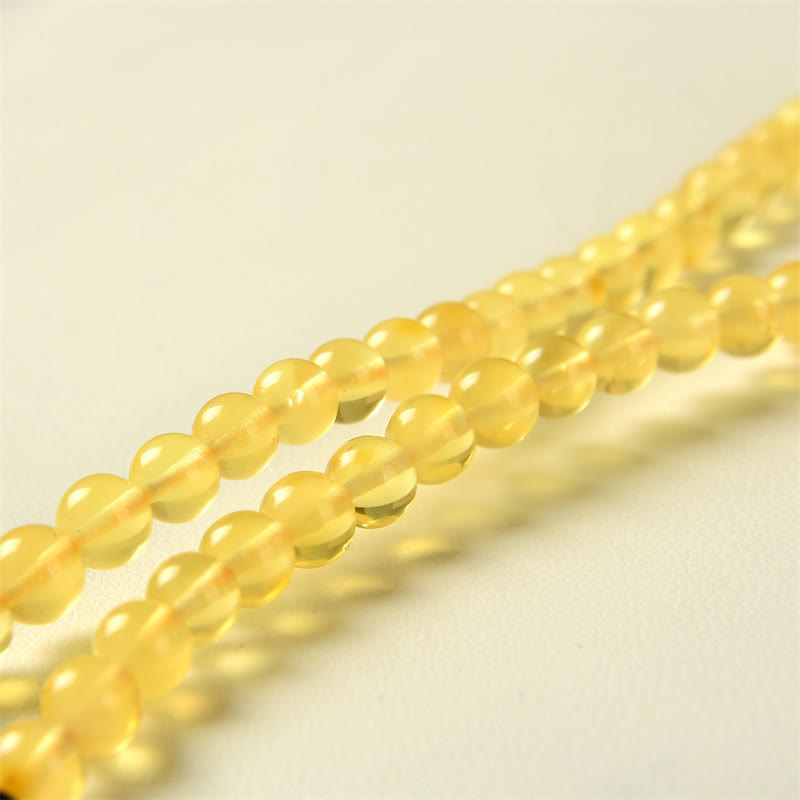 108 Mala Beads Natural Amber Bracelet