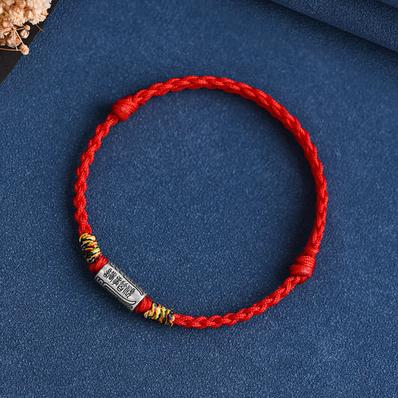 Handcrafted 925 Sterling Silver Everything Goes Well Design Protection Strength Bracelet Anklet