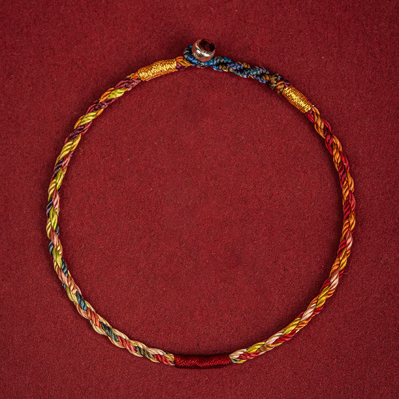 Handmade Five Color Thread Luck Couple Child Adult Bracelet