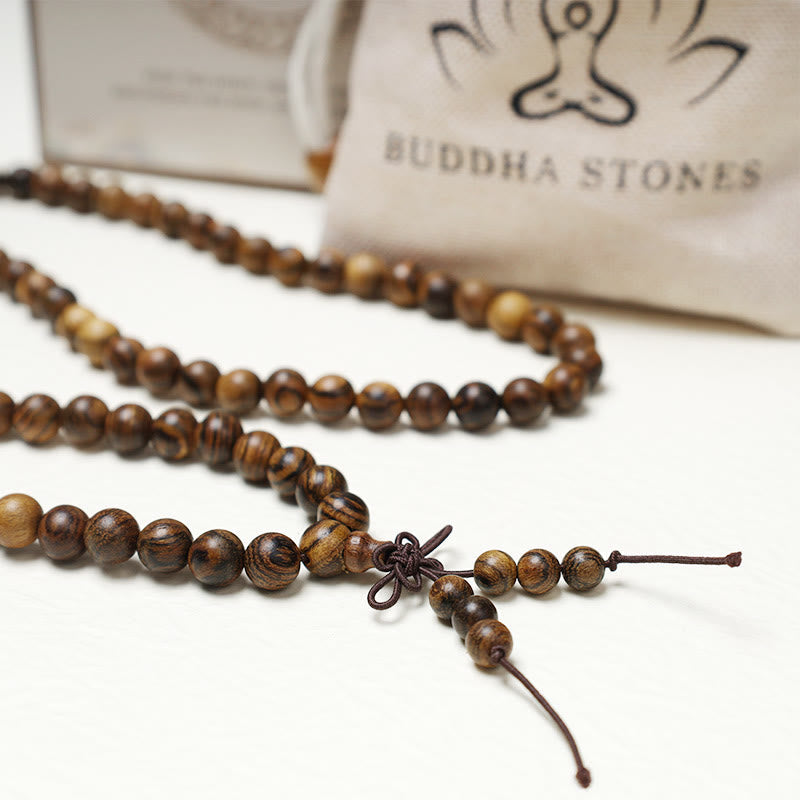108 Mala Beads Bracelet Prayer Meditation Sandalwood Elastic