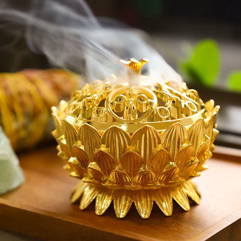 Tibetan Lotus Shaped Purify Incense Burner