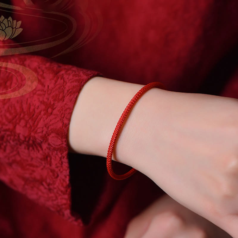 Simple Design Handmade Luck Braid String Cuff Bracelet
