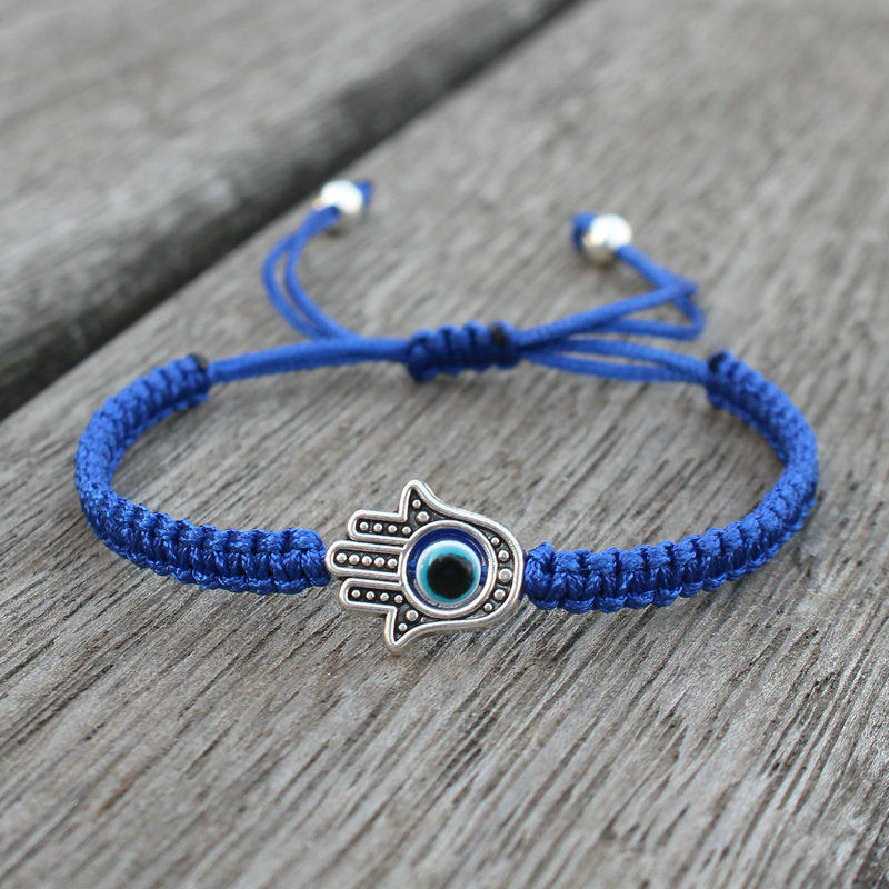 Handmade Hamsa Symbol Protection Luck String Bracelet