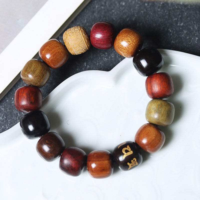 Tibet Various Wood Om Mani Padme Hum Purity Bracelet