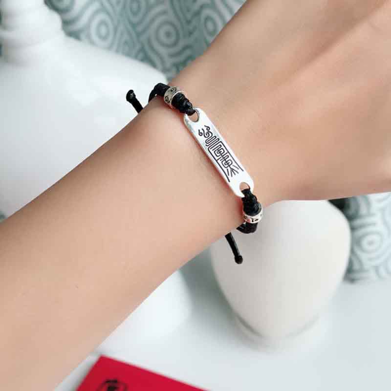 925 Sterling Silver Red String Luck Strength Braid Bracelet