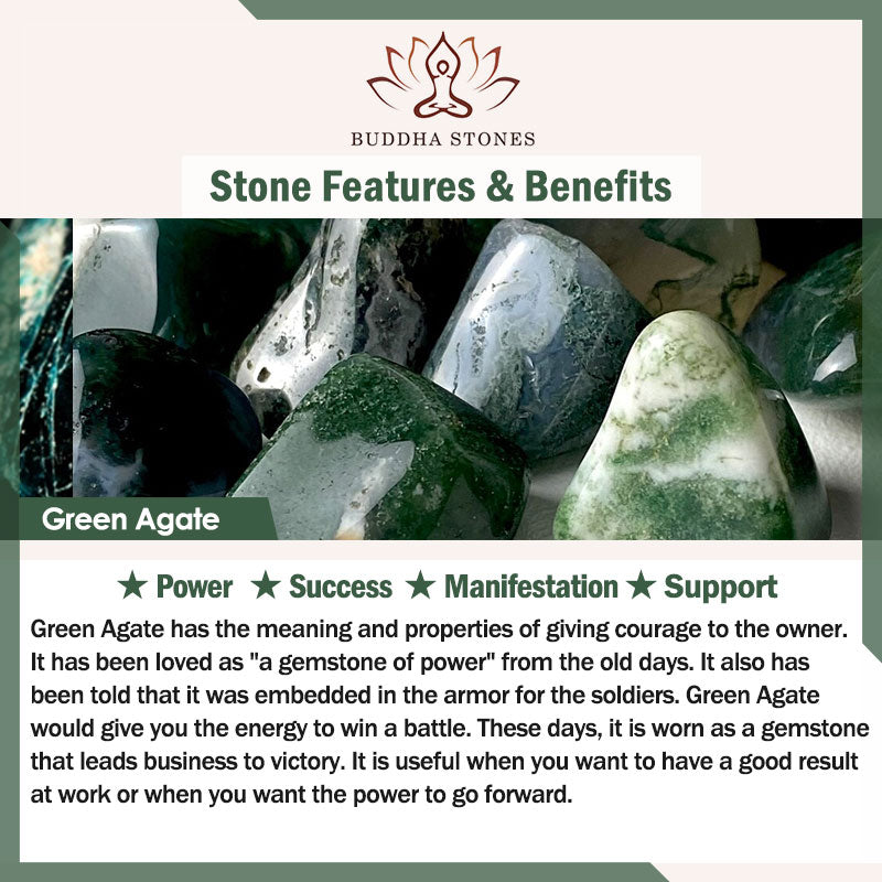 Natural Green Agate Butterfly Support Bracelet