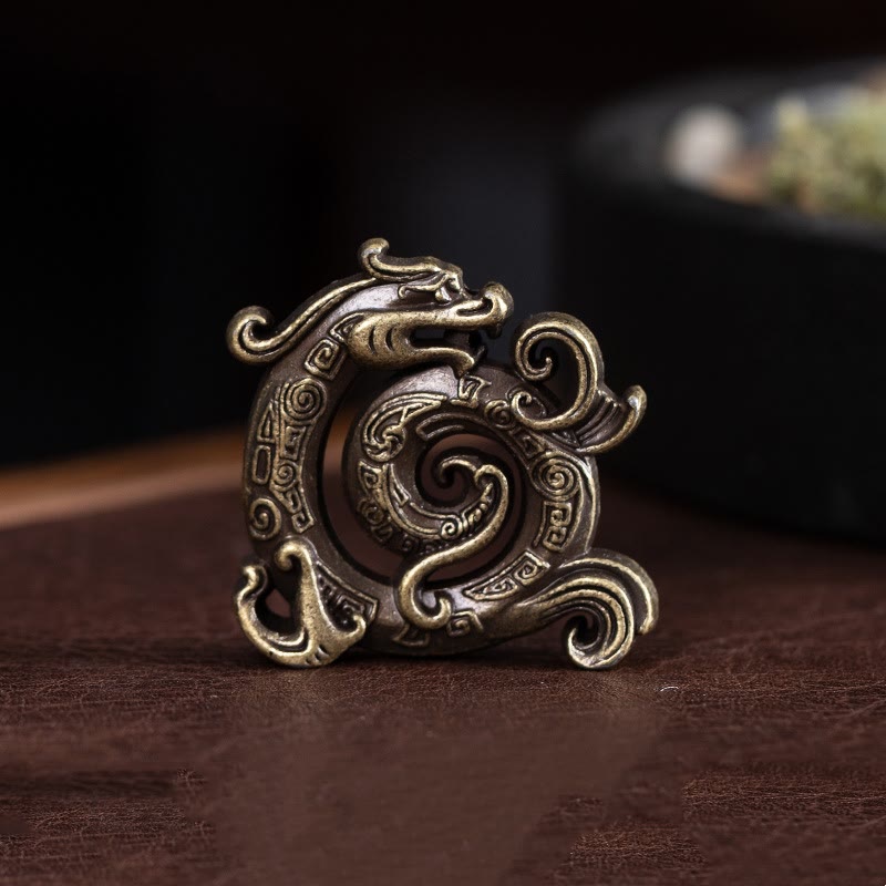 Mini Auspicious Dragon Pattern Meditation Zinc Alloy Small Incense Stick Burner