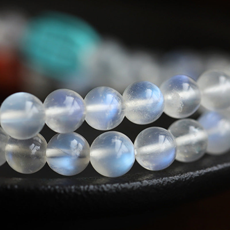108 Mala Beads Moonstone Amber Lotus Turquoise Crystal Bracelet