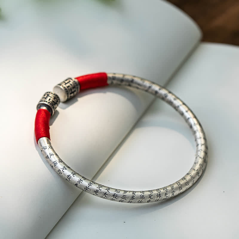 Tibet Om Mani Padme Hum Luck Red String Bracelet Bangle