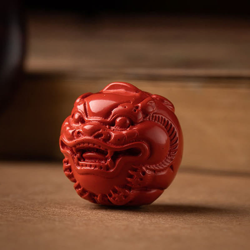 Tibet Om Mani Padme Hum PiXiu Copper Coin Small Leaf Red Sandalwood Cinnabar Protection Key Chain