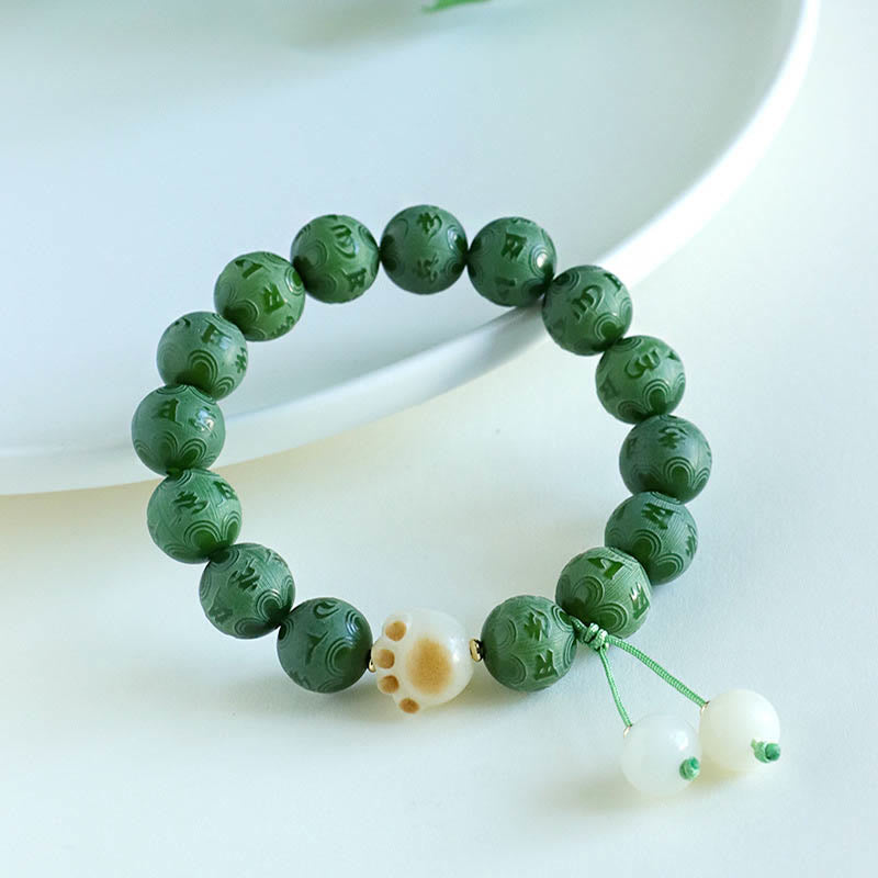 Bodhi Seed Om Mani Padme Hum Carved Harmony Bracelet