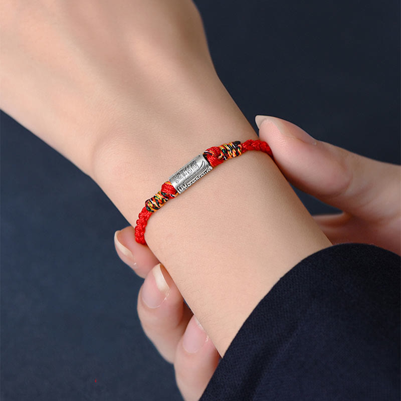 Handcrafted 925 Sterling Silver Everything Goes Well Design Protection Strength Bracelet Anklet