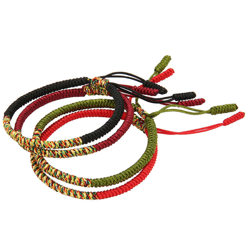 Tibetan Handmade Multicolor King Kong Knot Luck Strength Braided Bracelet