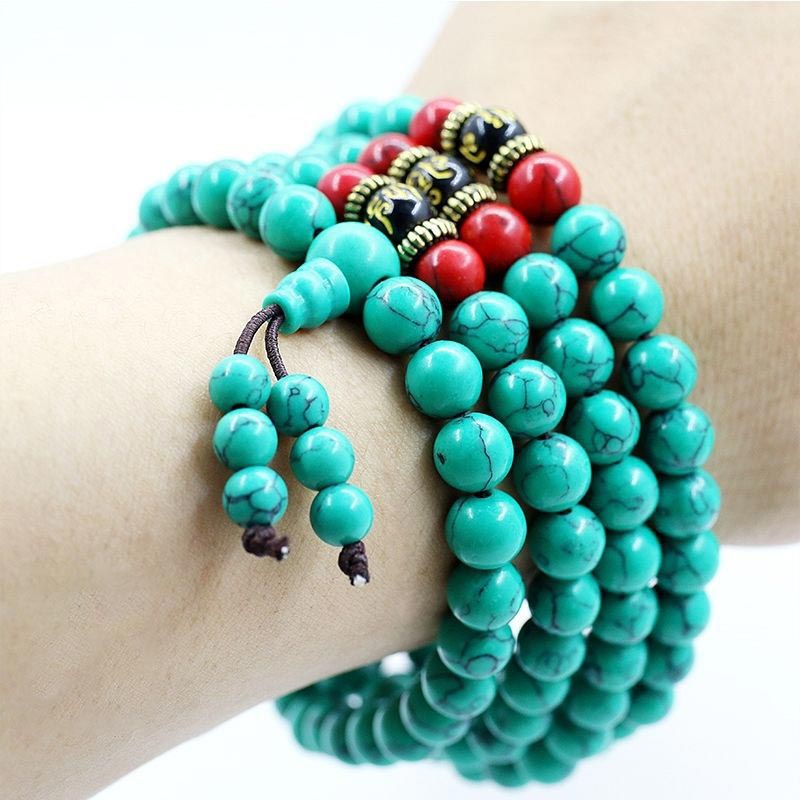 Tibetan Turquoise Purification Necklace Mala
