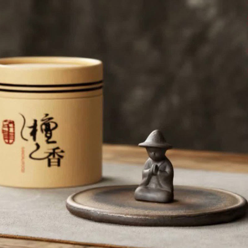 Small Person Meditation Ceramic Spiritual Incense Burner