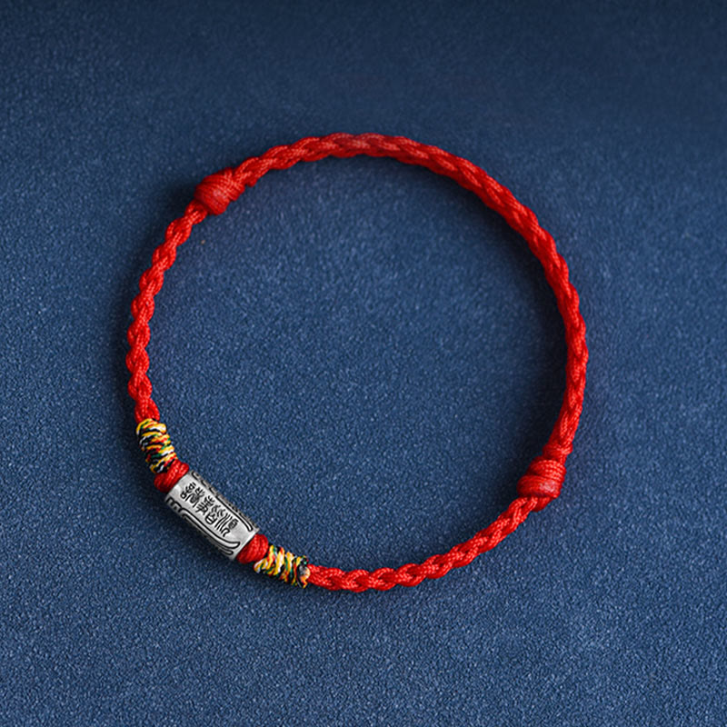 Handcrafted 925 Sterling Silver Everything Goes Well Design Protection Strength Bracelet Anklet