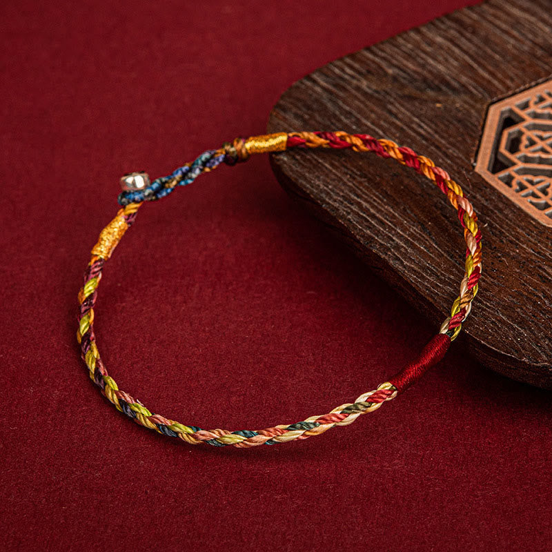 Handmade Five Color Thread Luck Couple Child Adult Bracelet