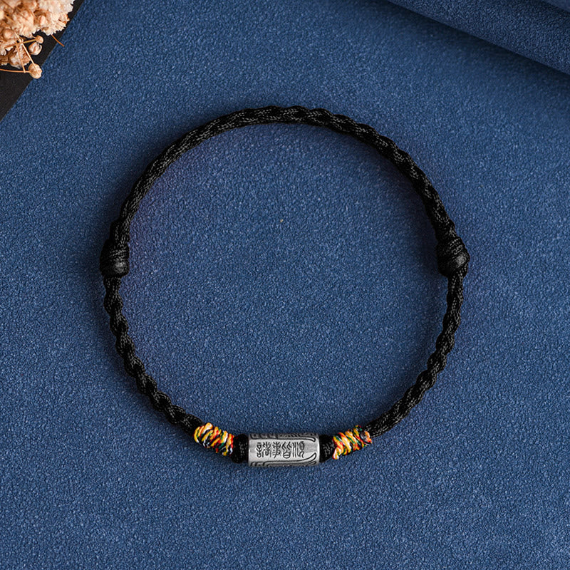 Handcrafted 925 Sterling Silver Everything Goes Well Design Protection Strength Bracelet Anklet