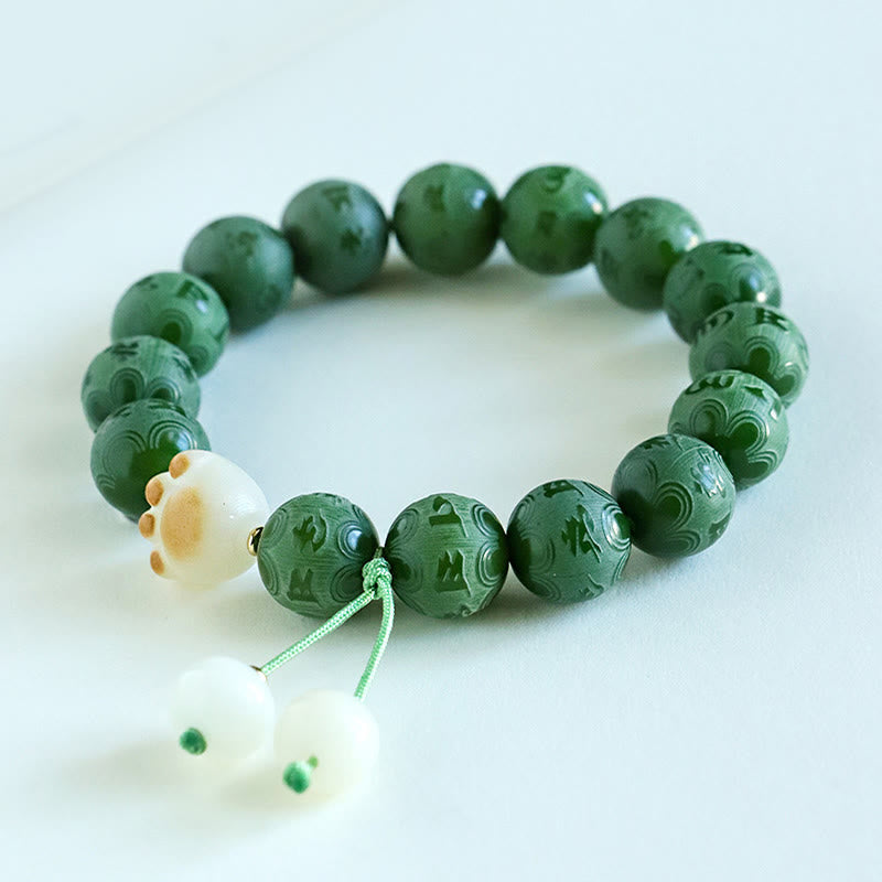 Bodhi Seed Om Mani Padme Hum Carved Harmony Bracelet