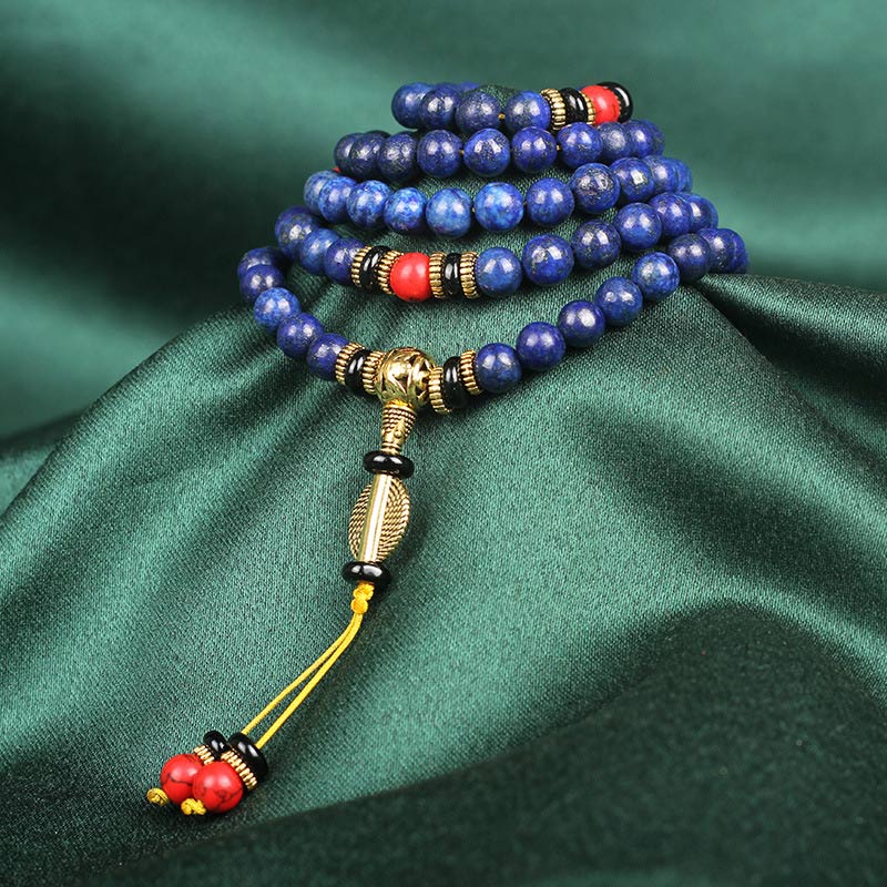 Tibetan Mala Lapis Lazuli Lazurite Positive Bracelet