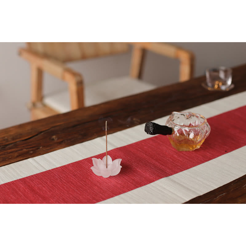 Mini Lotus Liuli Crystal Meditation Stick Incense Burner