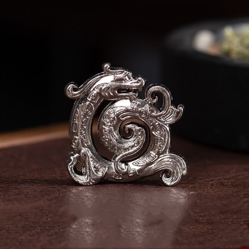 Mini Auspicious Dragon Pattern Meditation Zinc Alloy Small Incense Stick Burner
