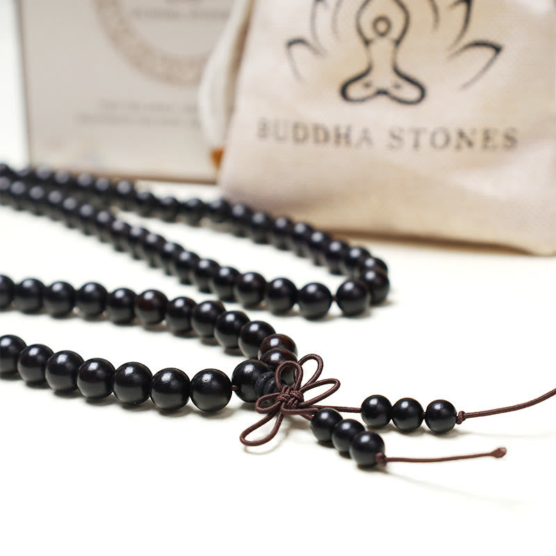 108 Mala Beads Bracelet Prayer Meditation Sandalwood Elastic