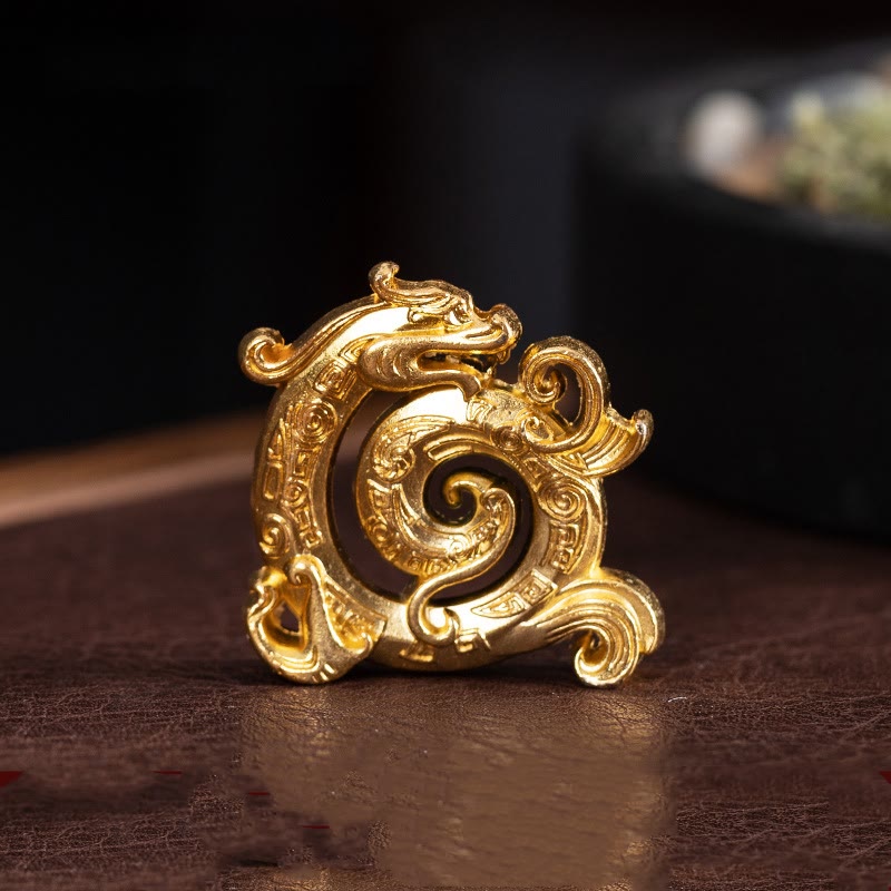 Mini Auspicious Dragon Pattern Meditation Zinc Alloy Small Incense Stick Burner