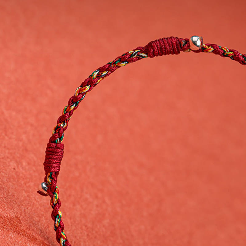 Tibet Handmade Multicolored Bamboo Protection Braided String Bracelet