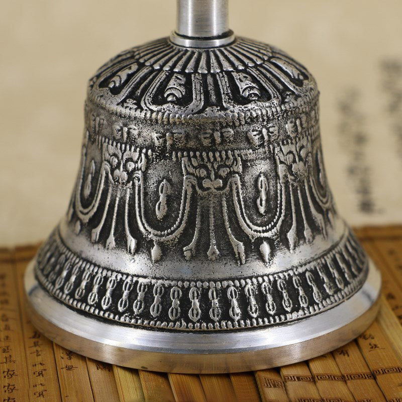 Tibetan Meditation Bell and Vajra Dorje Copper Decoration Set