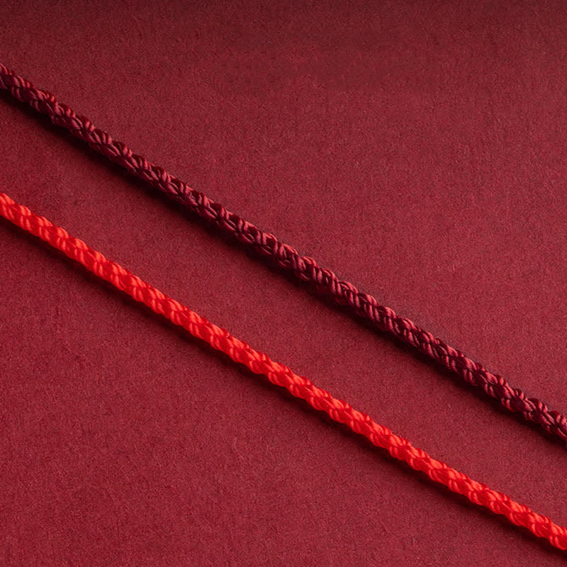 Cinnabar Blessing Red String Golden Infinity Symbol Bracelet Anklet